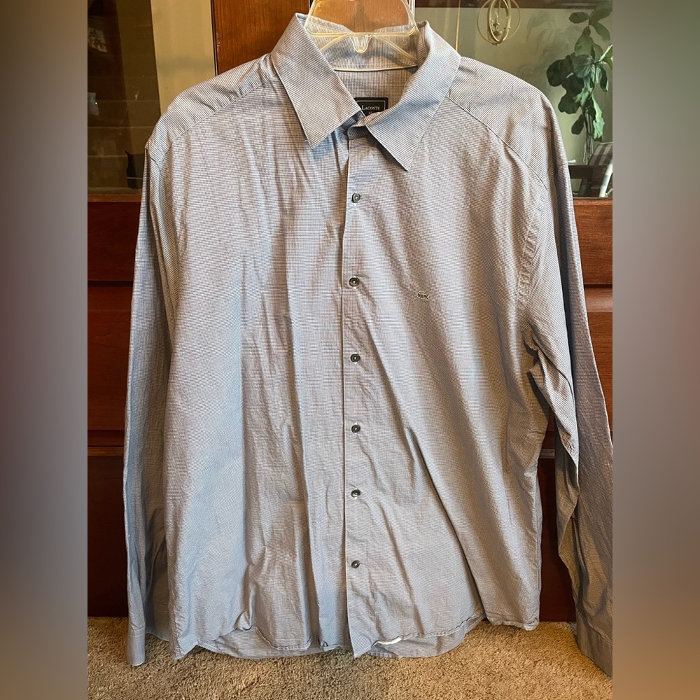Lacoste Light Blue Casual Button Down Shirt